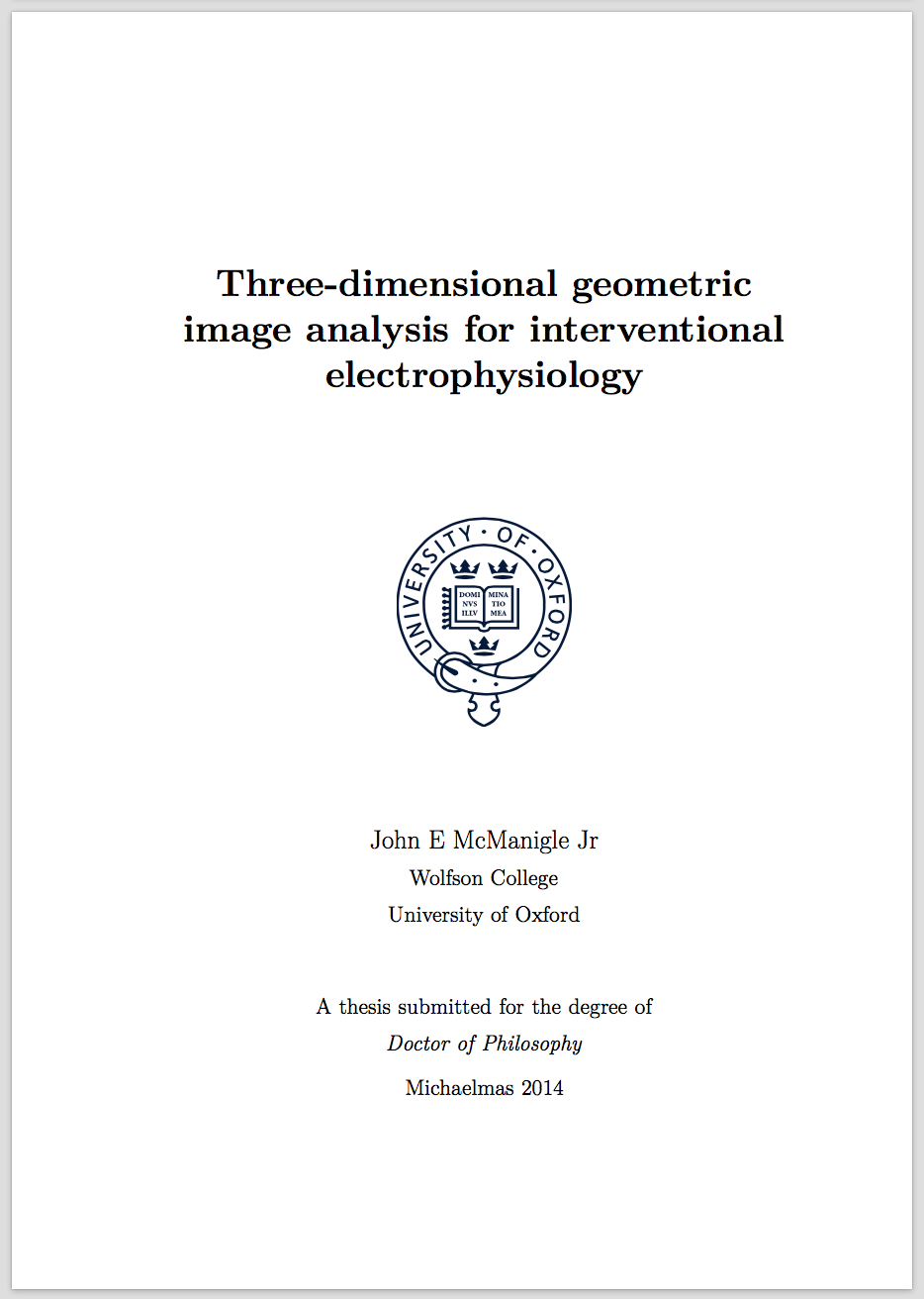 Chemistry dissertation layout