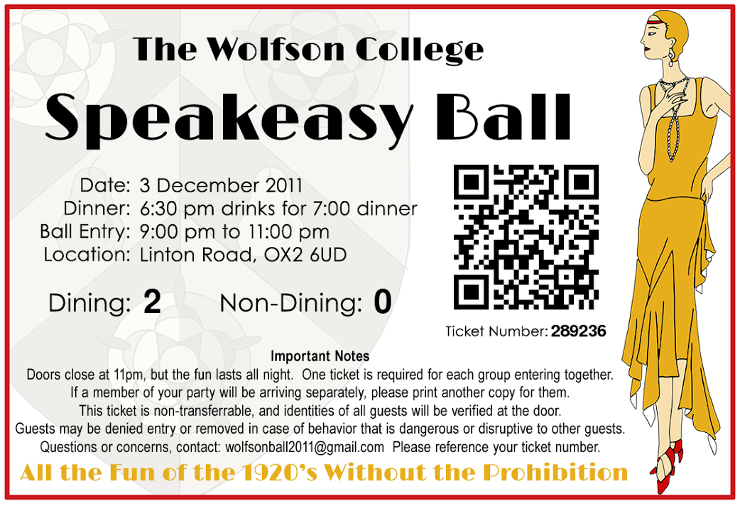 Wolfson Ball 2011 Ticket